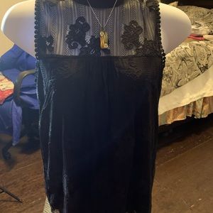 Black Embroidered Classy Lace Top L